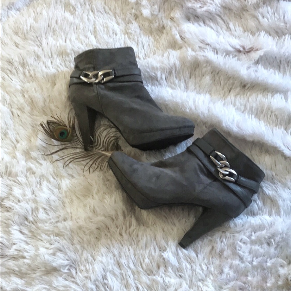 Covington Gray ankle boots.